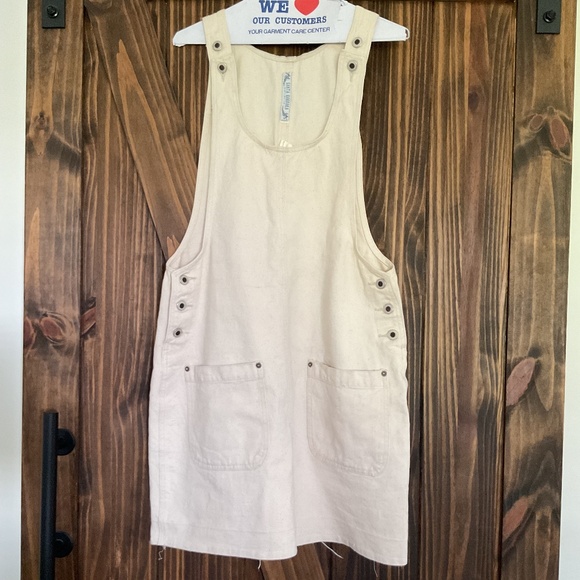 Vintage 90s Denim Overall Bib Jean Dress - Picture 1 of 4
